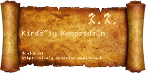 Király Kasszián névjegykártya